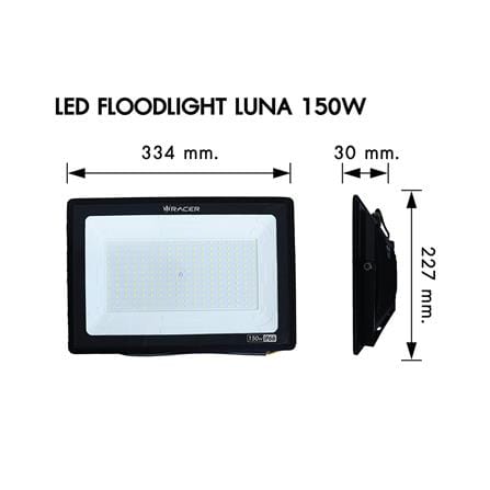 สปอตไลท์ภายนอก LED FLOODLIGHT RACER LUNA 150 วัตต์ DAYLIGHT_5