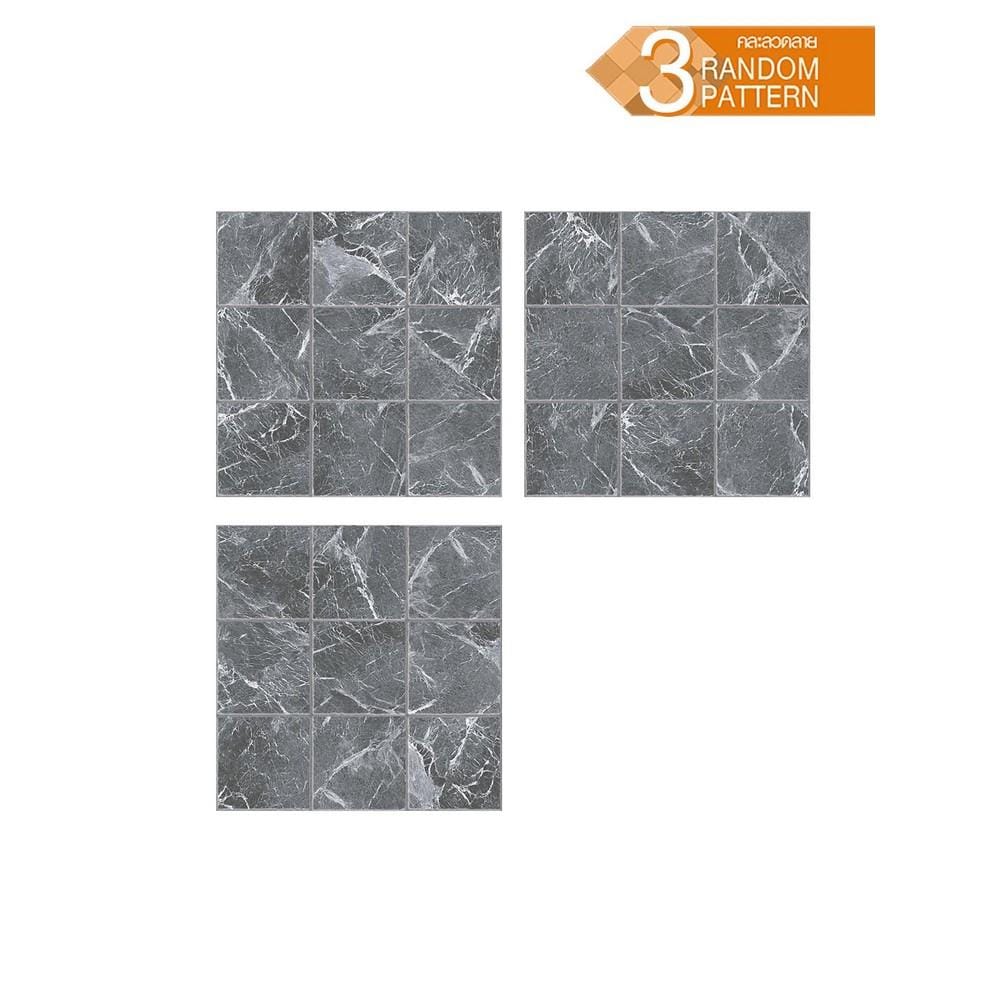 กระเบื้องพื้นพอร์ซเลน  16x16 นิ้ว COTTO ทารอน เทา PM 0.96 ตร.ม.