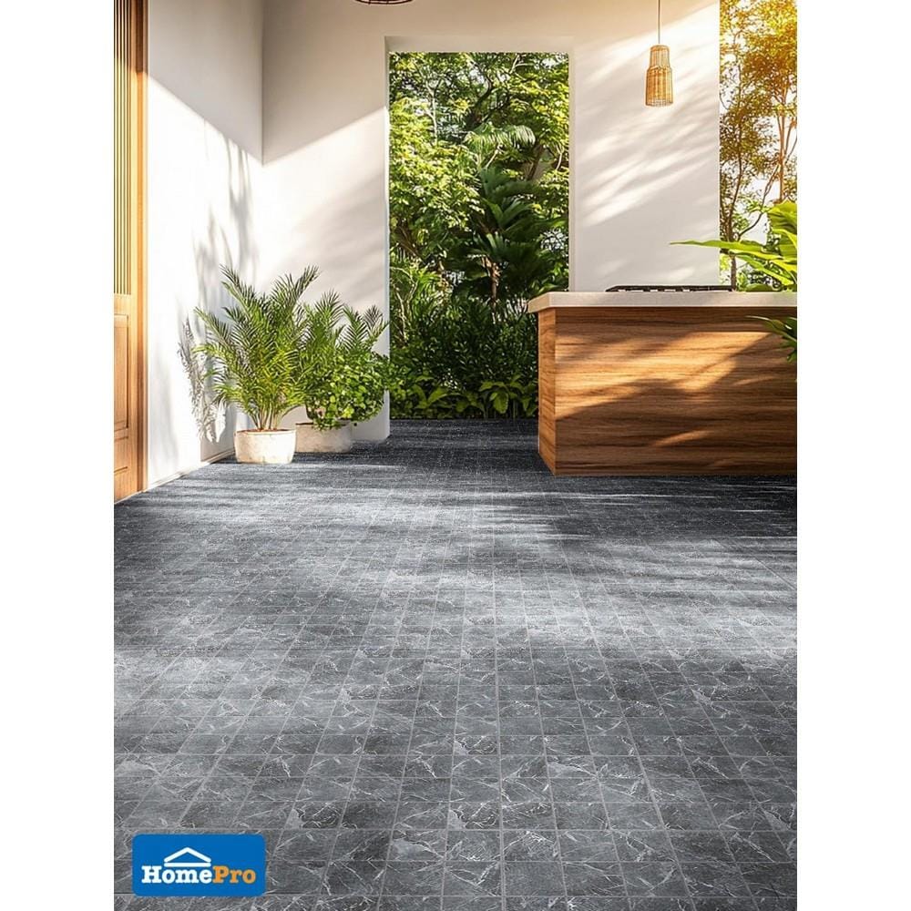 กระเบื้องพื้นพอร์ซเลน  16x16 นิ้ว COTTO ทารอน เทา PM 0.96 ตร.ม.
