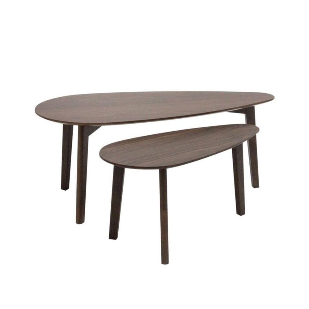 โต๊ะกลาง 2 ชิ้น SB FURNITURE MARCH 19215156 100 ซม. สีไม้เข้ม
