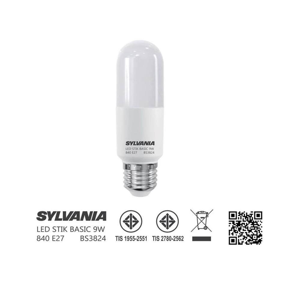 หลอด LED SYLVANIA STIK BASIC 9 วัตต์ COOL WHITE E27