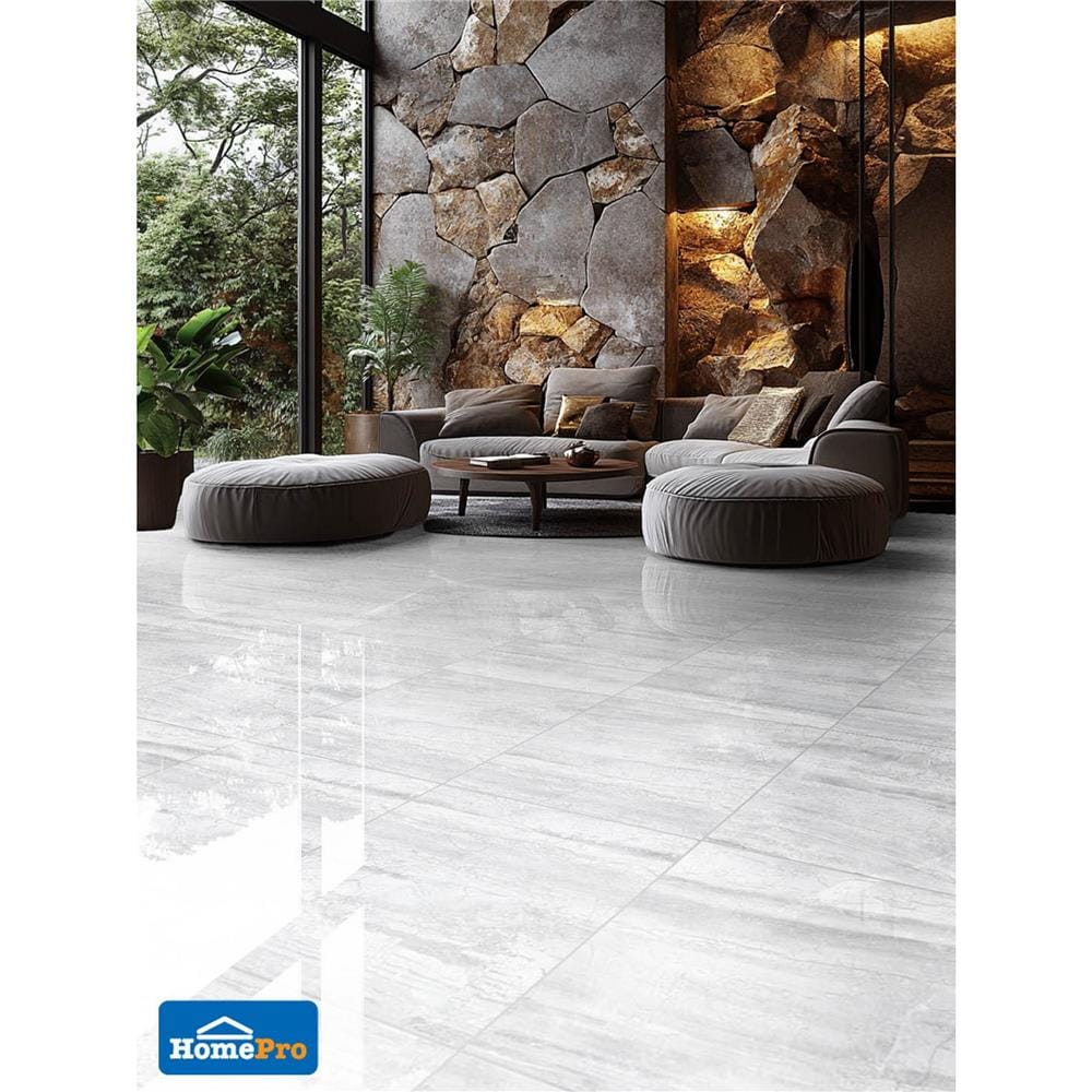 กระเบื้องพื้นพอร์ซเลน 90x90 ซม. COTTO ESPANA ลักชัวรี่ ไวท์ ซอฟท์ ขาว PM 1.62 ตร.ม.