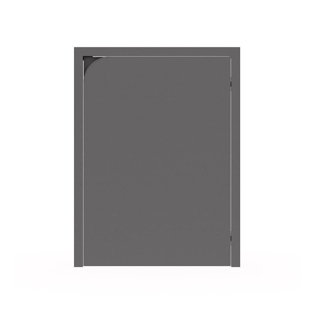 บานถังแก๊สเปิดขวา KITZCHO CURVE 56x74 ซม. สี GREY GRAPHITE