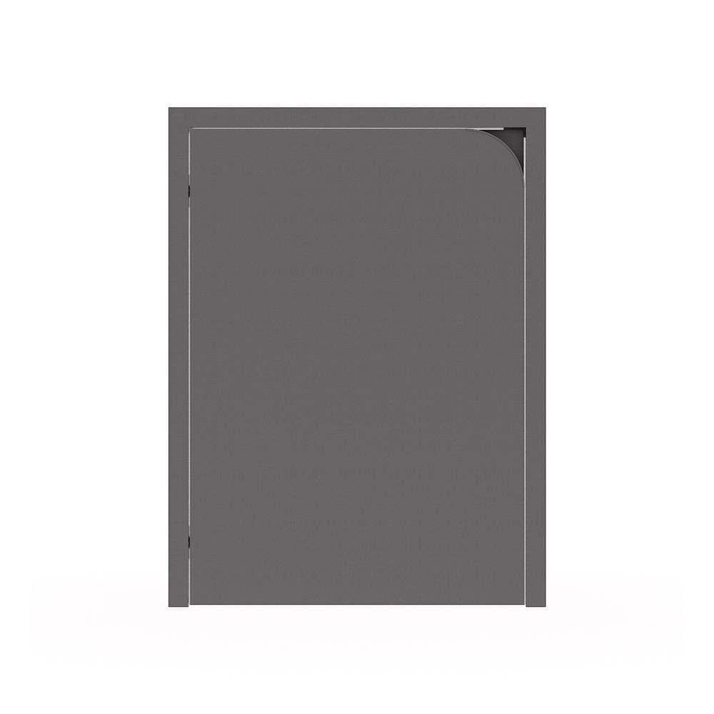 บานถังแก๊สเปิดซ้าย KITZCHO CURVE 56x74 ซม. สี GREY GRAPHITE