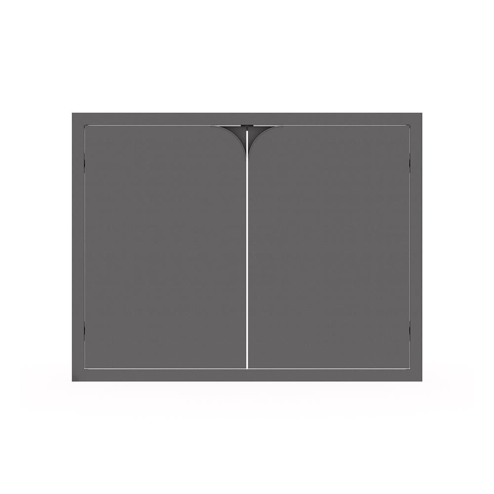 บานซิงค์คู่ KITZCHO CURVE 86x66 ซม. สี GREY GRAPHITE