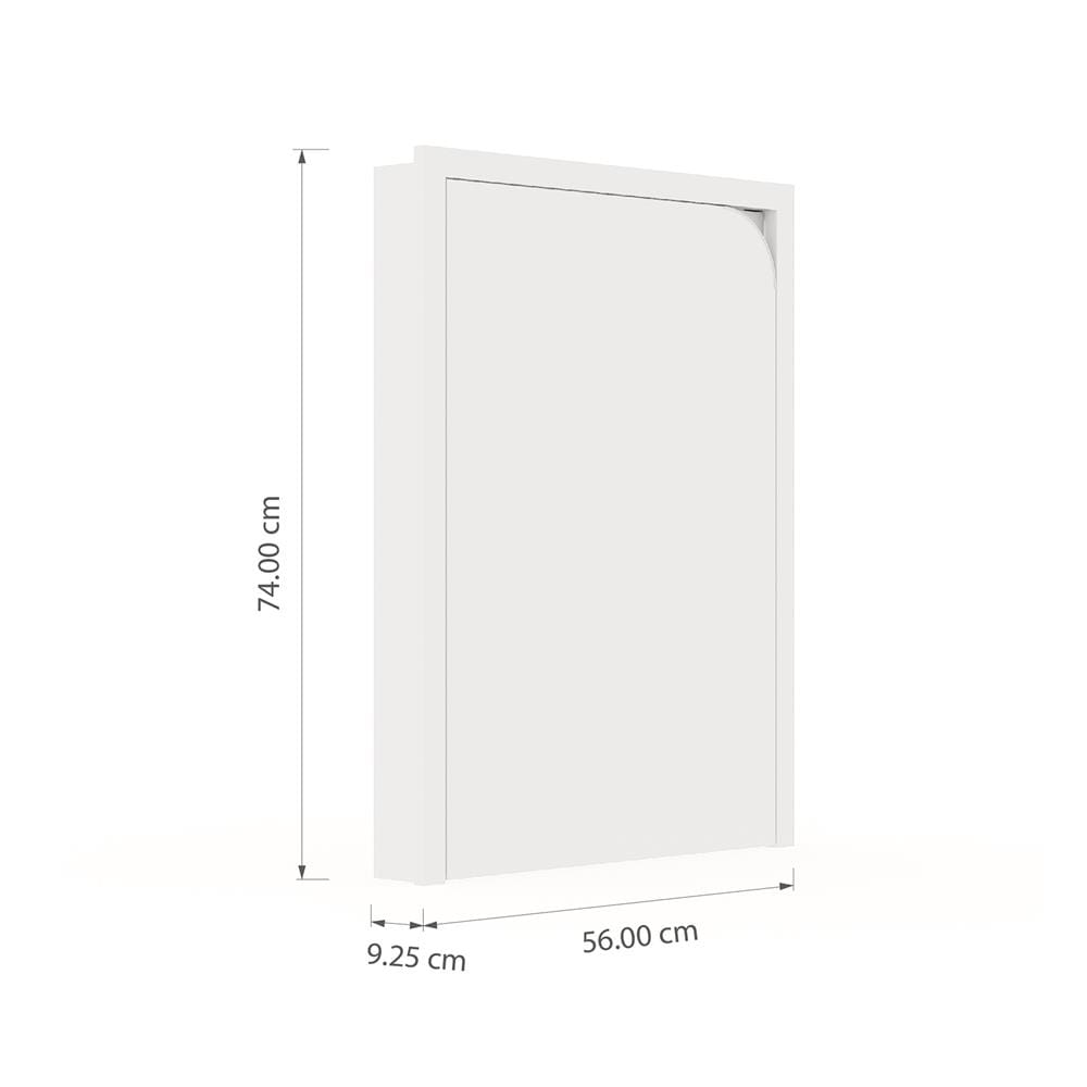 บานถังแก๊สเปิดซ้าย KITZCHO CURVE 56x74 ซม. สี DIAMOND
