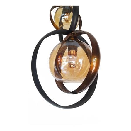 ไฟช่อ NEOLIGHT 9694-3BK-AB สีน้ำตาล/ดำ/ทอง 3 หัว_1