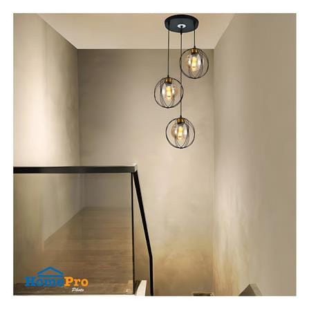 ไฟช่อ NEOLIGHT 504-3BK สีน้ำตาล/ดำ/ทอง 3 หัว_2