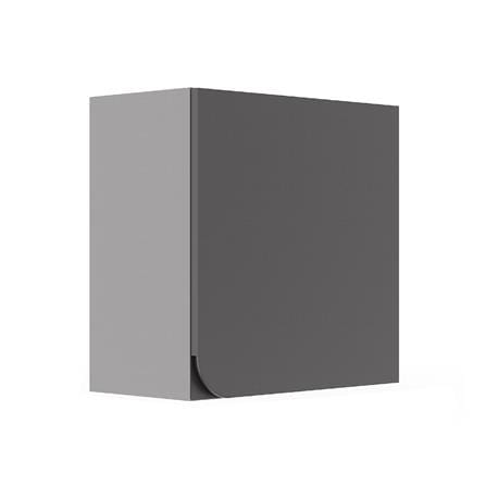ตู้แขวนเดี่ยวเปิดขวา KITZCHO CURVE 60x60 ซม. สี GREY GRAPHITE_1