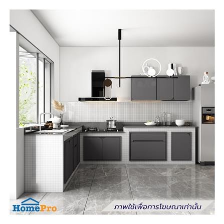 ตู้แขวนเดี่ยวเปิดขวา KITZCHO CURVE 60x60 ซม. สี GREY GRAPHITE_4