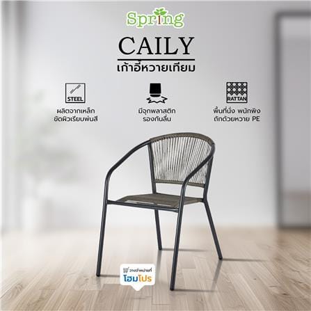 เก้าอี้หวายเทียม SPRING CAILY สีเทา_6