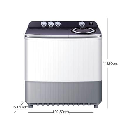 เครื่องซักผ้า 2 ถัง HAIER HWM-T180N2 18 กก. สีขาว-เทา_6