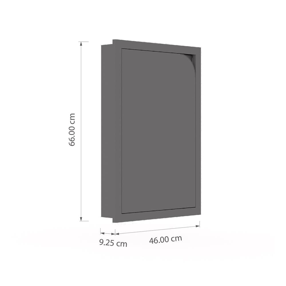 บานซิงค์เดี่ยวเปิดซ้าย KITZCHO CURVE 46x66 ซม. สี GREY GRAPHITE
