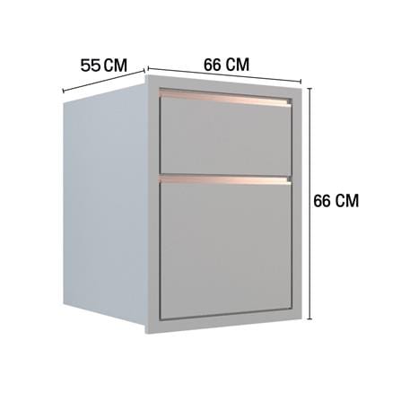 ตู้ลิ้นชัก MJ ETERNITY 66x66 ซม. สี ELEGANT GREY_3