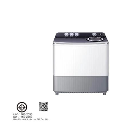 เครื่องซักผ้า 2 ถัง HAIER HWM-T160N2 16 กก. สีขาว-เทา_6
