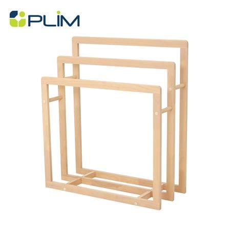 ราวพาดผ้าไม้ยางพารา 3 เส้น PLIM STEP 75 ซม. สีเนเชอรัล_0