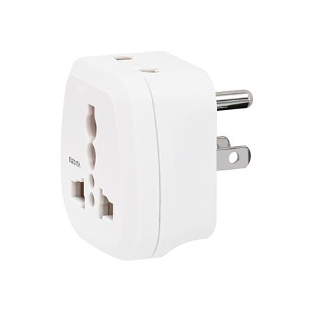 ปลั๊กแปลง 3 ขาแบน 2 IN 1 ELECKTA EL16A-B 3600W 16 แอมป์ สีขาว_1