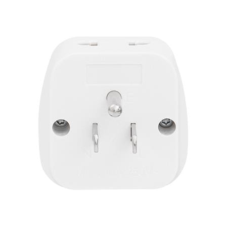 ปลั๊กแปลง 3 ขาแบน 2 IN 1 ELECKTA EL16A-B 3600W 16 แอมป์ สีขาว_2