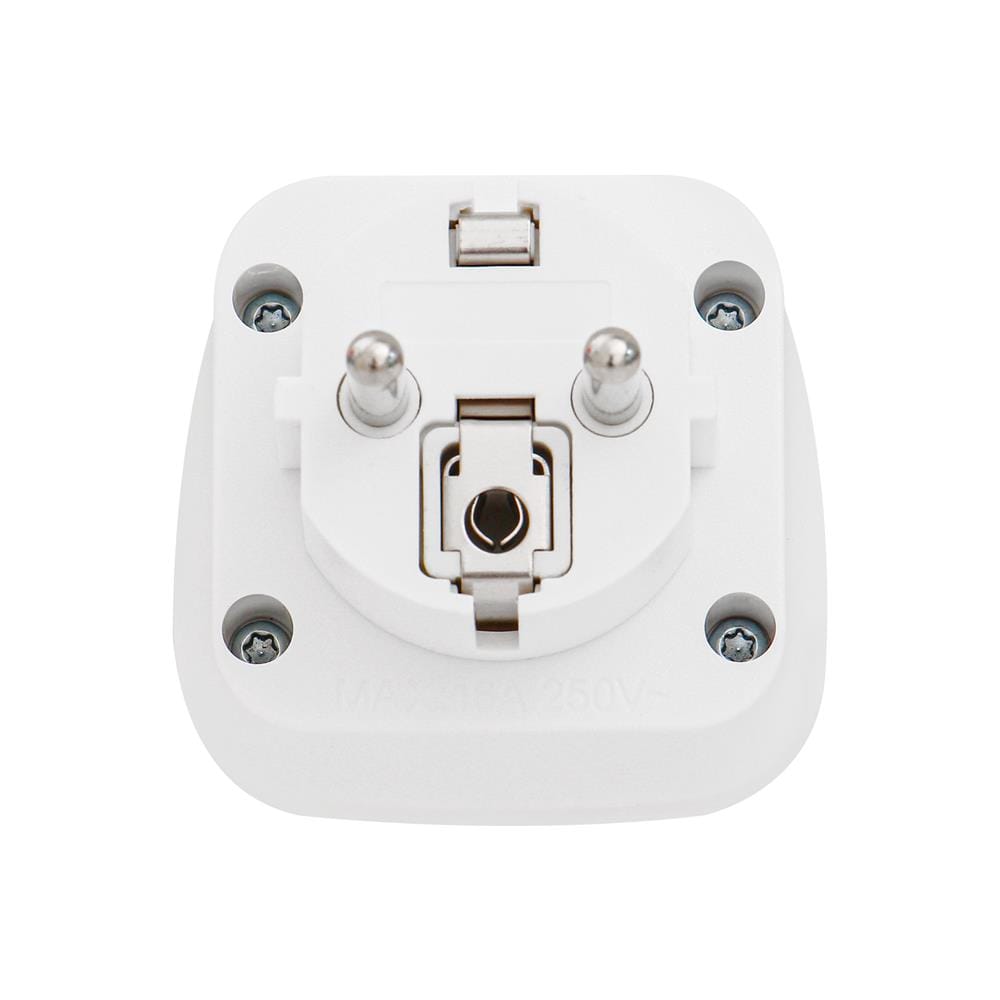 ปลั๊กแปลง 2 ขากลม 2 IN 1 ยุโรป ELECKTA EL16A-EU 3600W 16 แอมป์ สีขาว