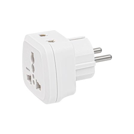 ปลั๊กแปลง 2 ขากลม 2 IN 1 ยุโรป ELECKTA EL16A-EU 3600W 16 แอมป์ สีขาว_1