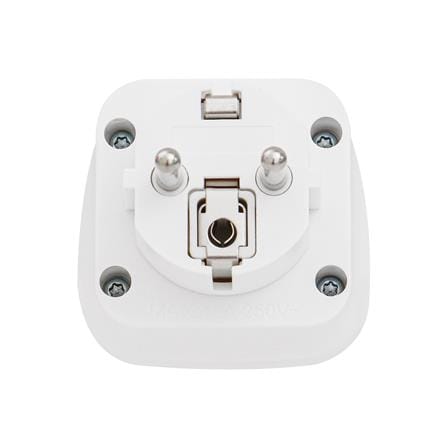 ปลั๊กแปลง 2 ขากลม 2 IN 1 ยุโรป ELECKTA EL16A-EU 3600W 16 แอมป์ สีขาว_2