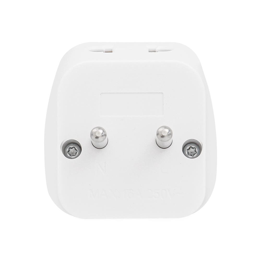 ปลั๊กแปลง 2 ขากลม 2 IN 1 ELECKTA EL16A-A 3600W 16 แอมป์ สีขาว