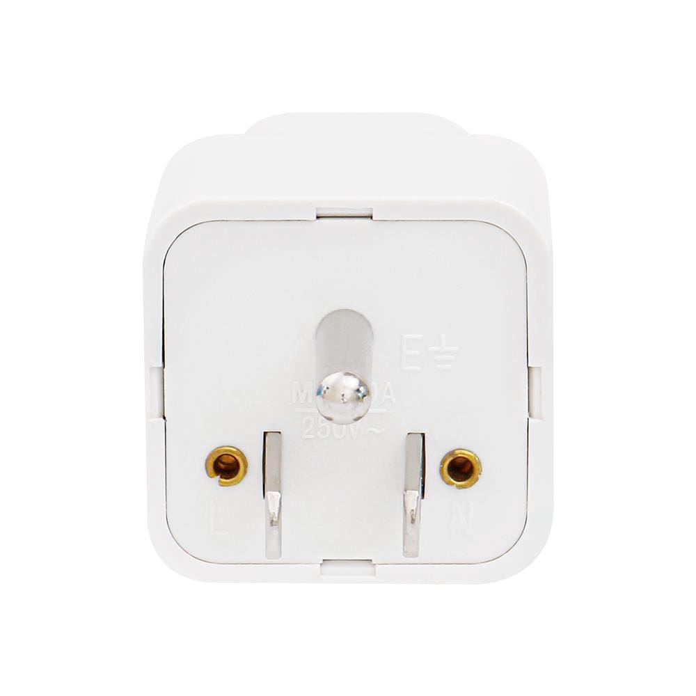 ปลั๊กแปลง 3 ขาแบน ELECKTA EL10A-B 10 แอมป์ สีขาว