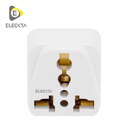 ปลั๊กแปลง 2 ขาแบน ELECKTA EL10A-E 10 แอมป์ สีขาว_0