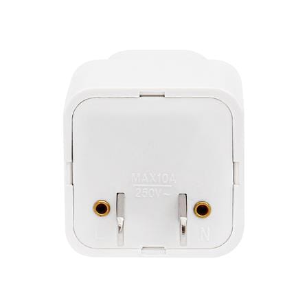 ปลั๊กแปลง 2 ขาแบน ELECKTA EL10A-E 10 แอมป์ สีขาว_2
