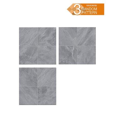 กระเบื้องพื้นพอร์ซเลน  16x16 นิ้ว COTTO แคนยอน สโตน สีเทา PM 0.96 ตร.ม._1