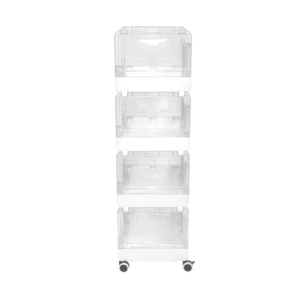 ชั้นวางของพับได้ 4 ชั้น STACKO SKY 42X28X93.7 ซม. สีใส