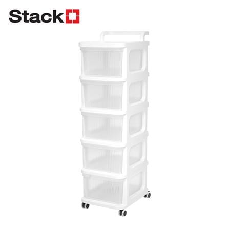 ตู้ลิ้นชัก 5 ชั้น STACKO DEW 38X30X105.5 ซม. สีใส_1