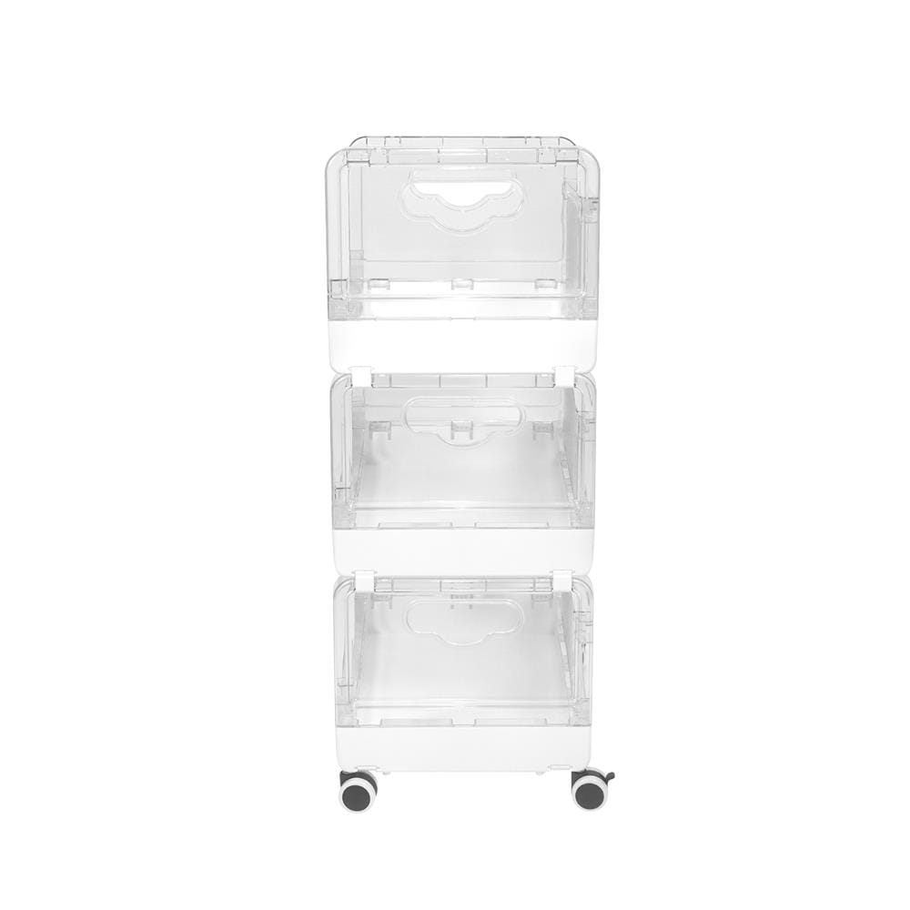 ชั้นวางของพับได้ 3 ชั้น STACKO SKY 42X28X71.7 ซม. สีใส