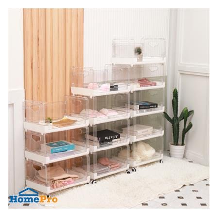 ชั้นวางของพับได้ 3 ชั้น STACKO SKY 42X28X71.7 ซม. สีใส_6