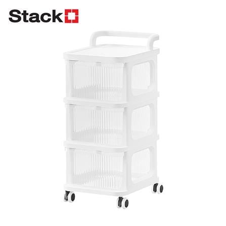 ตู้ลิ้นชัก 3 ชั้น STACKO DEW 38X30X67.5 ซม. สีใส_1
