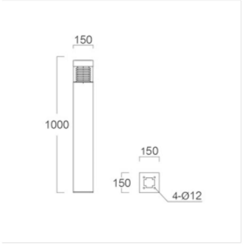 ไฟทางเดิน L&E 9K-01383 สีดำ/ใส/เงิน