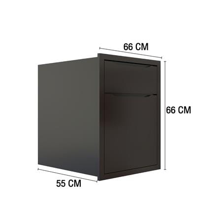 ตู้ลิ้นชัก MJ ECO 66x66 ซม. สี DARK CHOCOLATE_3
