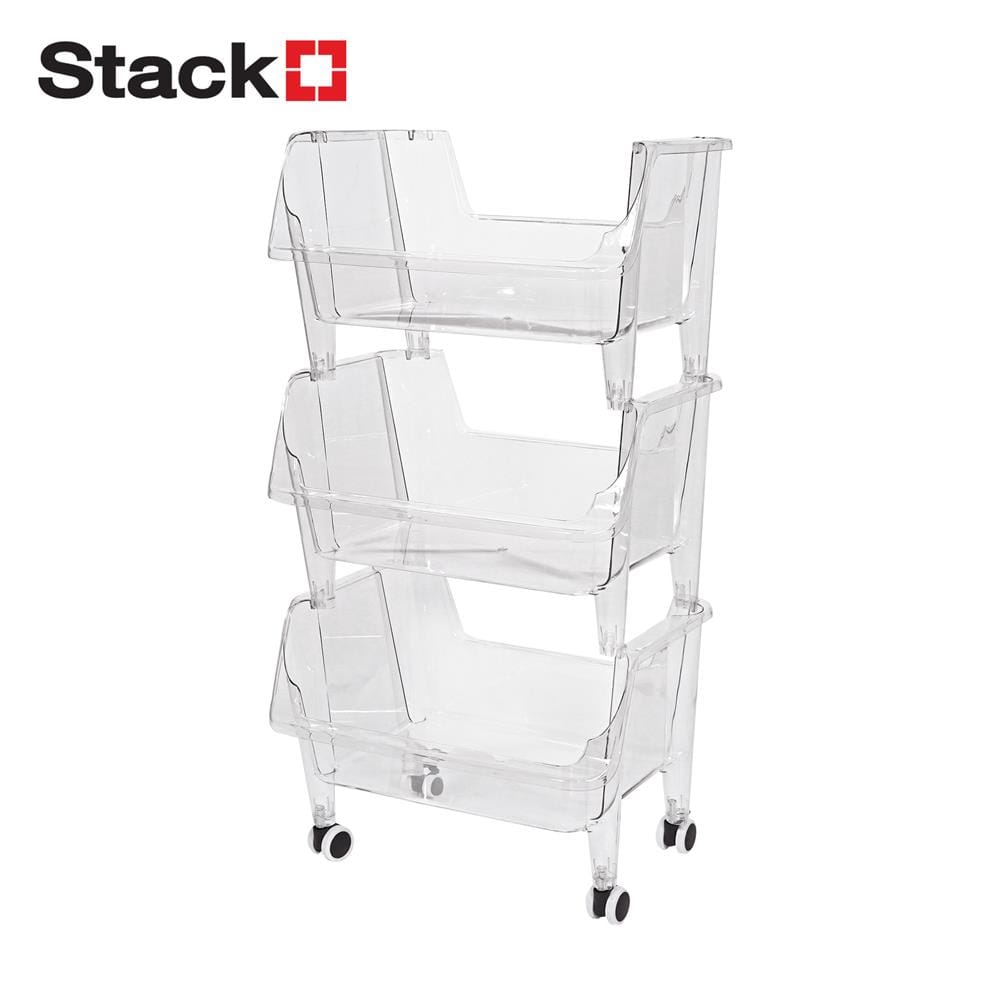 ชั้นวางของ 3 ชั้น STACKO KLARO 42X32.5X79 ซม. สีใส