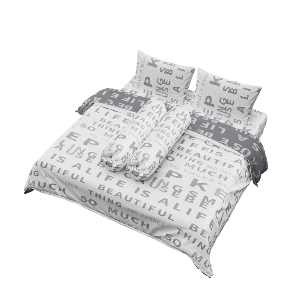 ชุดผ้าปูที่นอน 6 ฟุต (ชุด 6 ชิ้น) FACINO PRINT FA080