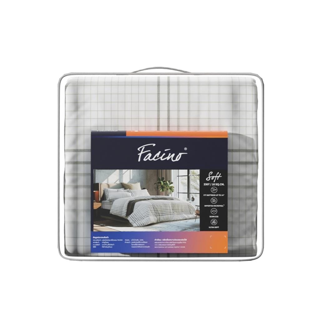 ชุดผ้าปูที่นอน 6 ฟุต (ชุด 6 ชิ้น) FACINO PRINT FA087