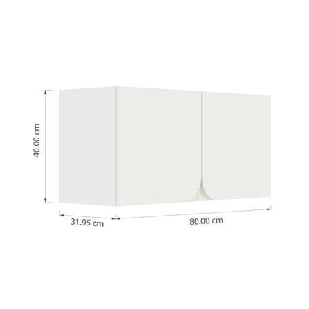 ตู้แขวนคู่ KITZCHO CURVE 80x40 ซม. สี DIAMOND_5