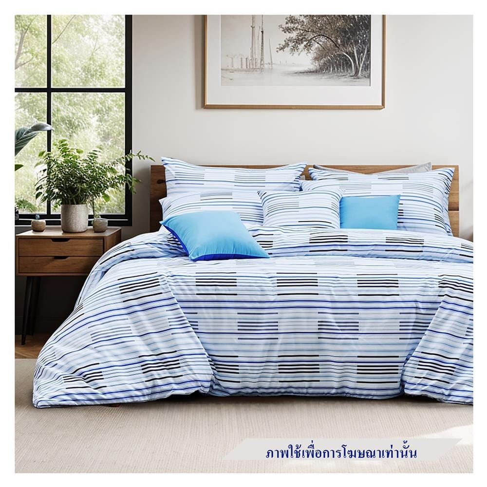 ชุดผ้าปูที่นอน 5 ฟุต (ชุด 6 ชิ้น) FACINO PRINT FA078
