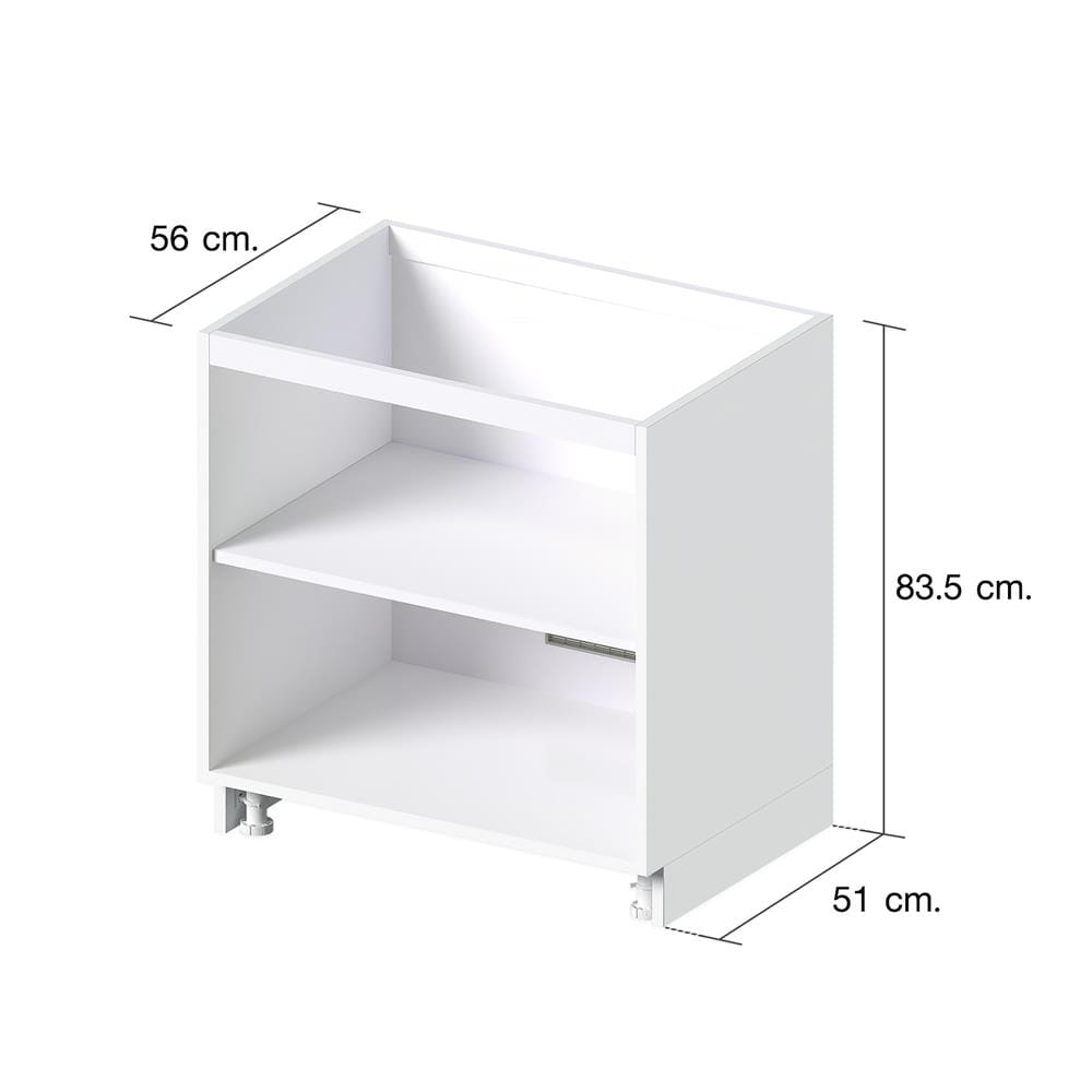 โครงตู้ล่างบานคู่ CABIN UPVC 80x83.5 ซม. สีขาว