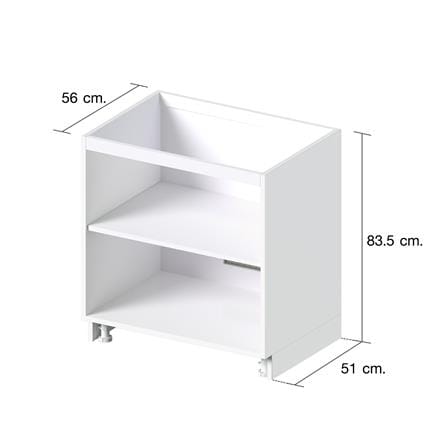 โครงตู้ล่างบานคู่ CABIN UPVC 80x83.5 ซม. สีขาว_7