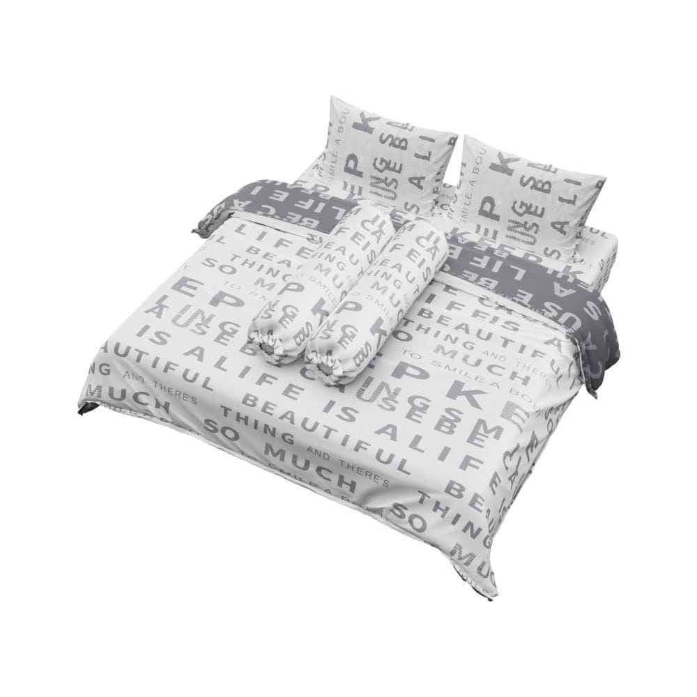 ชุดผ้าปูที่นอน 5 ฟุต (ชุด 6 ชิ้น) FACINO PRINT FA080