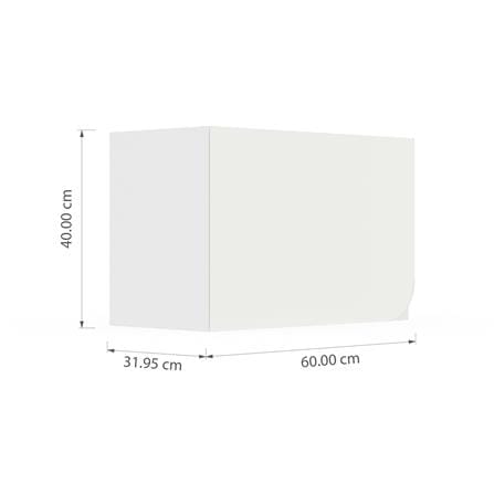 ตู้แขวนเดี่ยวเปิดซ้าย KITZCHO CURVE 60x40 ซม. สี DIAMOND_6