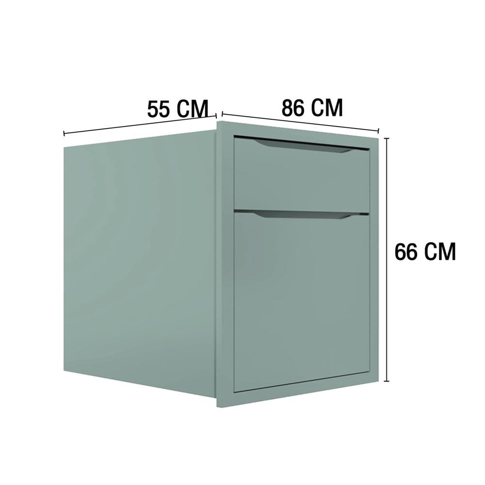 ตู้ลิ้นชัก MJ ECO 86x66 ซม. สี SEA SALT