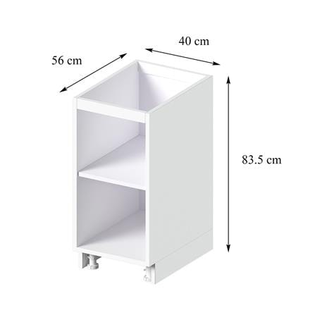 โครงตู้ล่างบานเดี่ยว CABIN UPVC 40x83.5 ซม. สีขาว_7