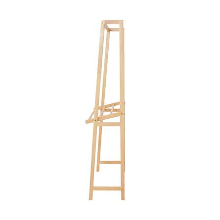 ราวแขวนผ้าไม้พร้อมราวพาดผ้า 2 ชั้น 75 ซม. PLIM STEM สีเนเชอรัล_3