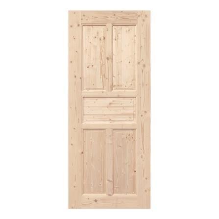 ประตูไม้สนนิวซีแลนด์ ไม่เจาะลูกบิด MODERN DOORS CE-10 90X200 ซม. สีธรรมชาติ_0